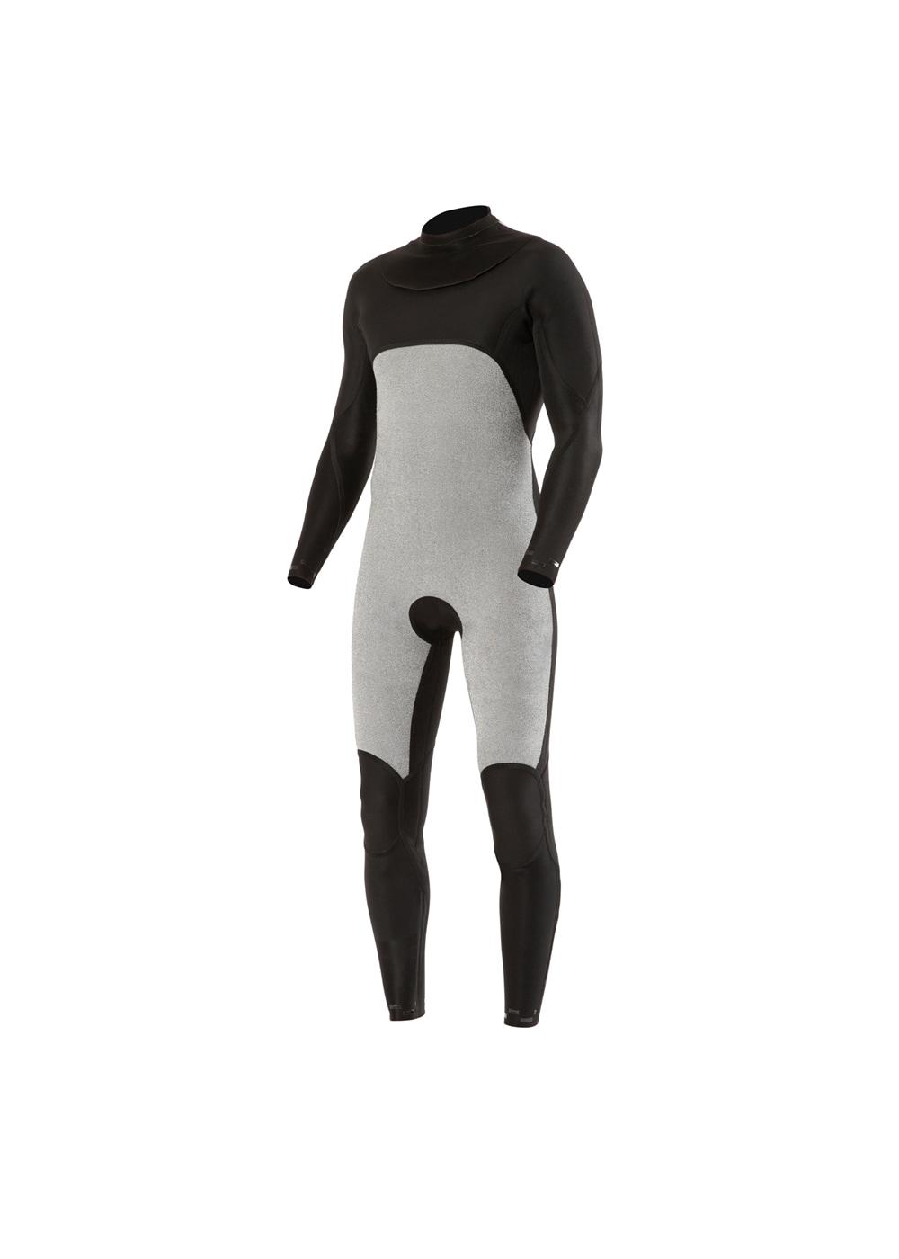 Vissla 7 Seas 3/2 Full Back Zip - Black Grey - Front