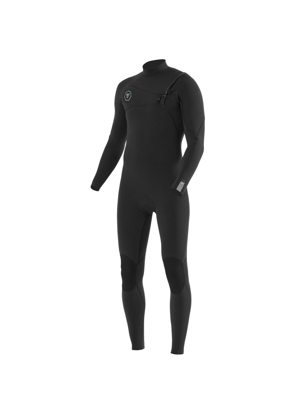 Vissla 7 Seas 4/3 Full Chest Zip - Black - Front