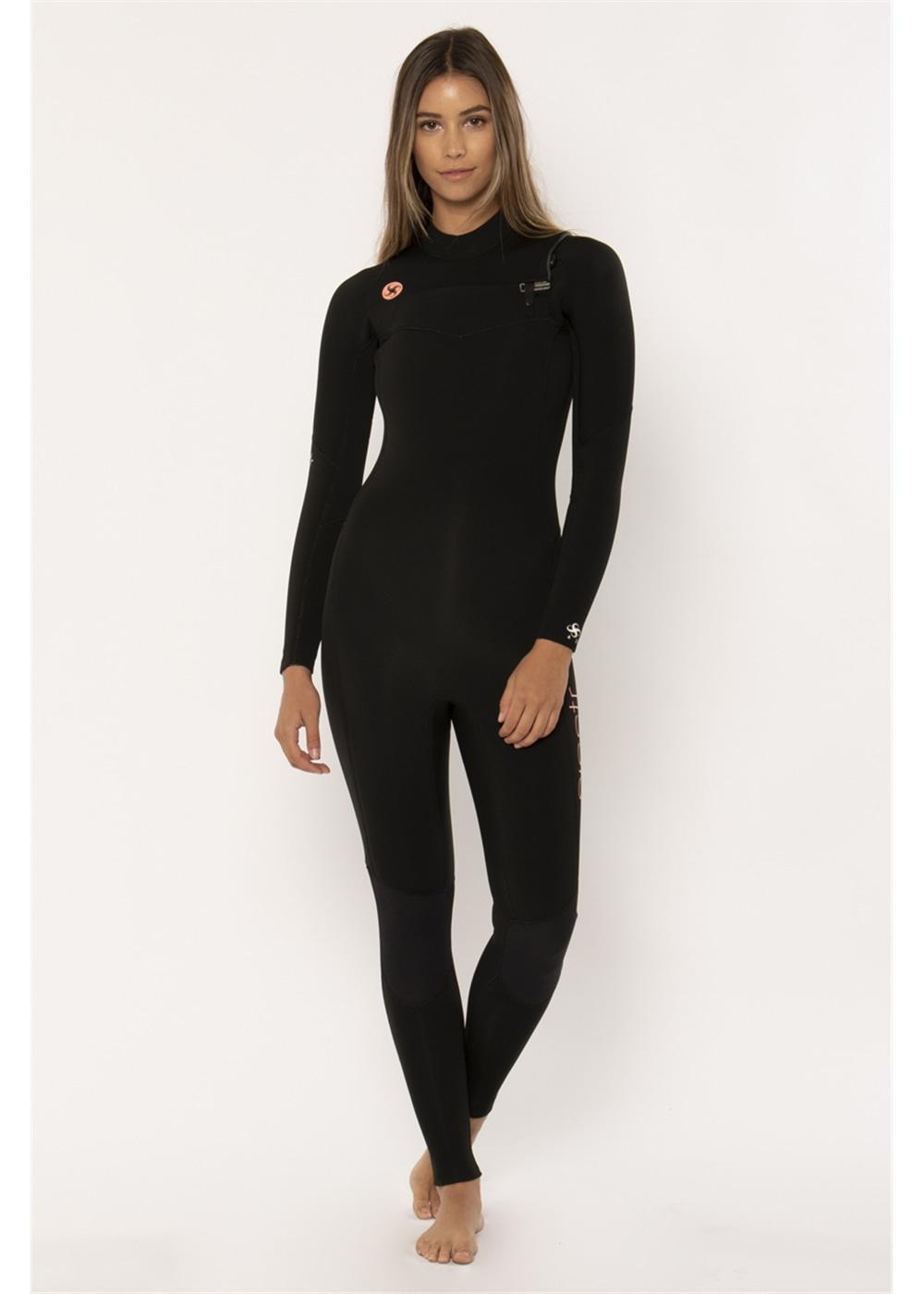 Vissla 7 Seas 5/4 Chest Zip Full - Black  front