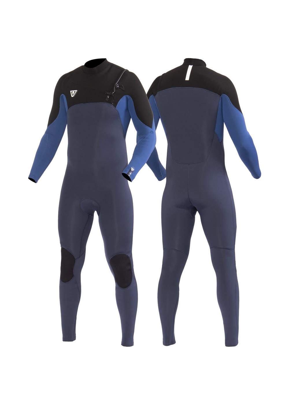 Vissla 7 Seas Comp 3/2 Full Chest Zip - Harbor Blue