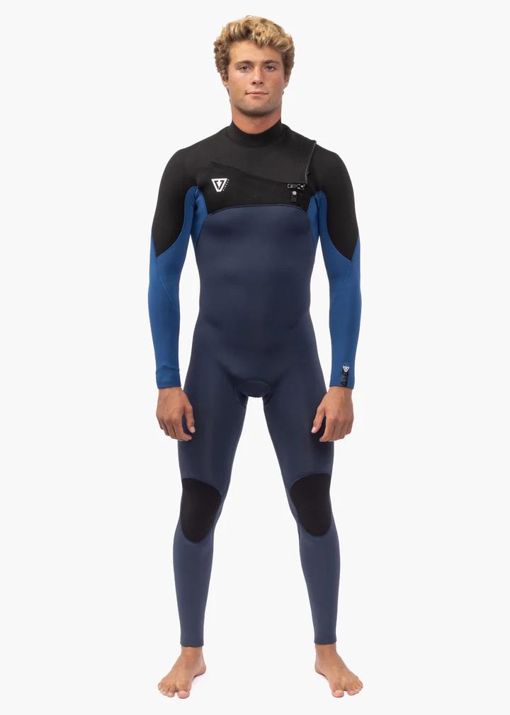 Vissla 7 Seas Comp 3/2 Full Chest Zip - Harbor Blue
