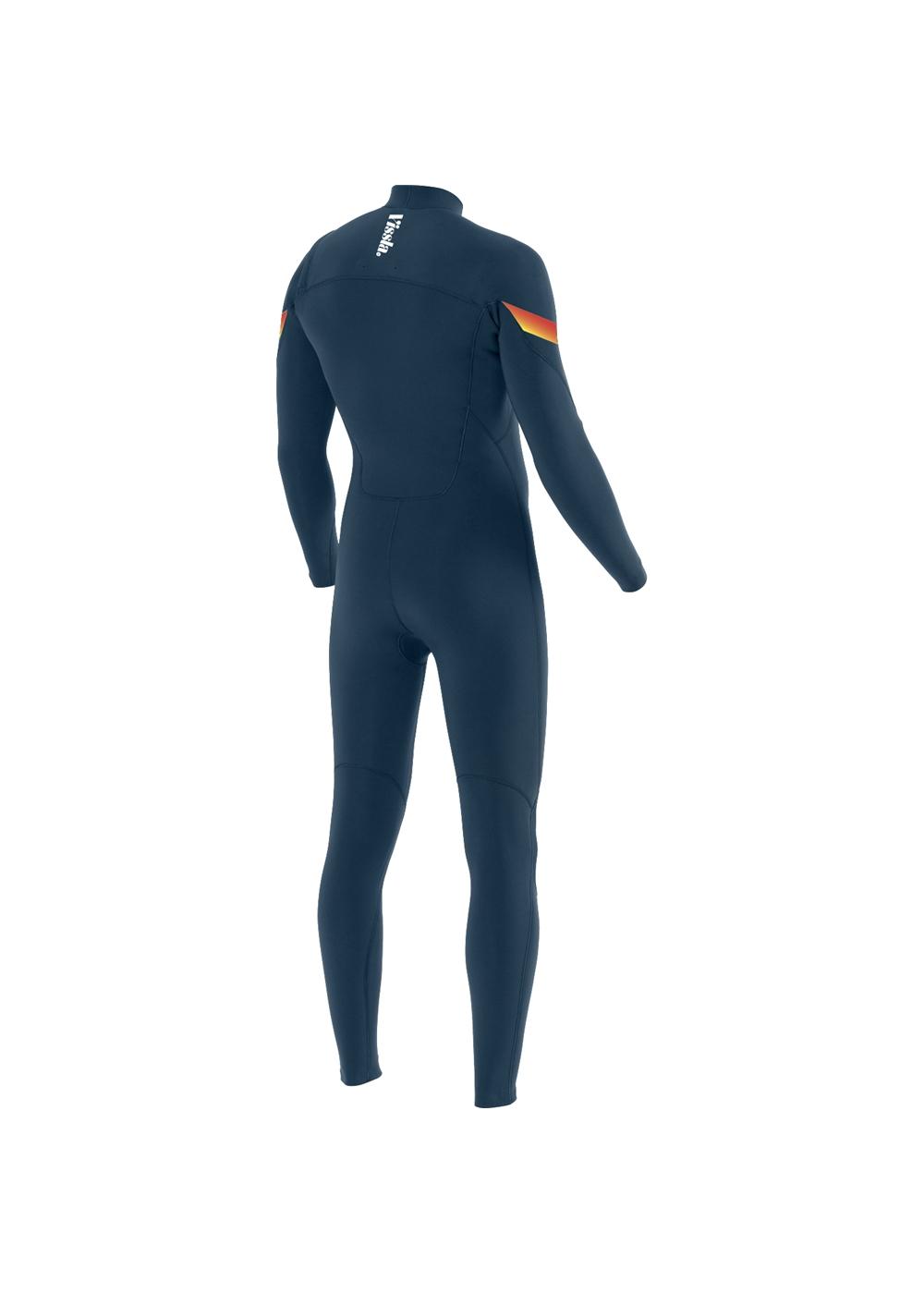 Vissla 7 Seas Raditude 4/3 Chest Zip Wetsuit - Night back