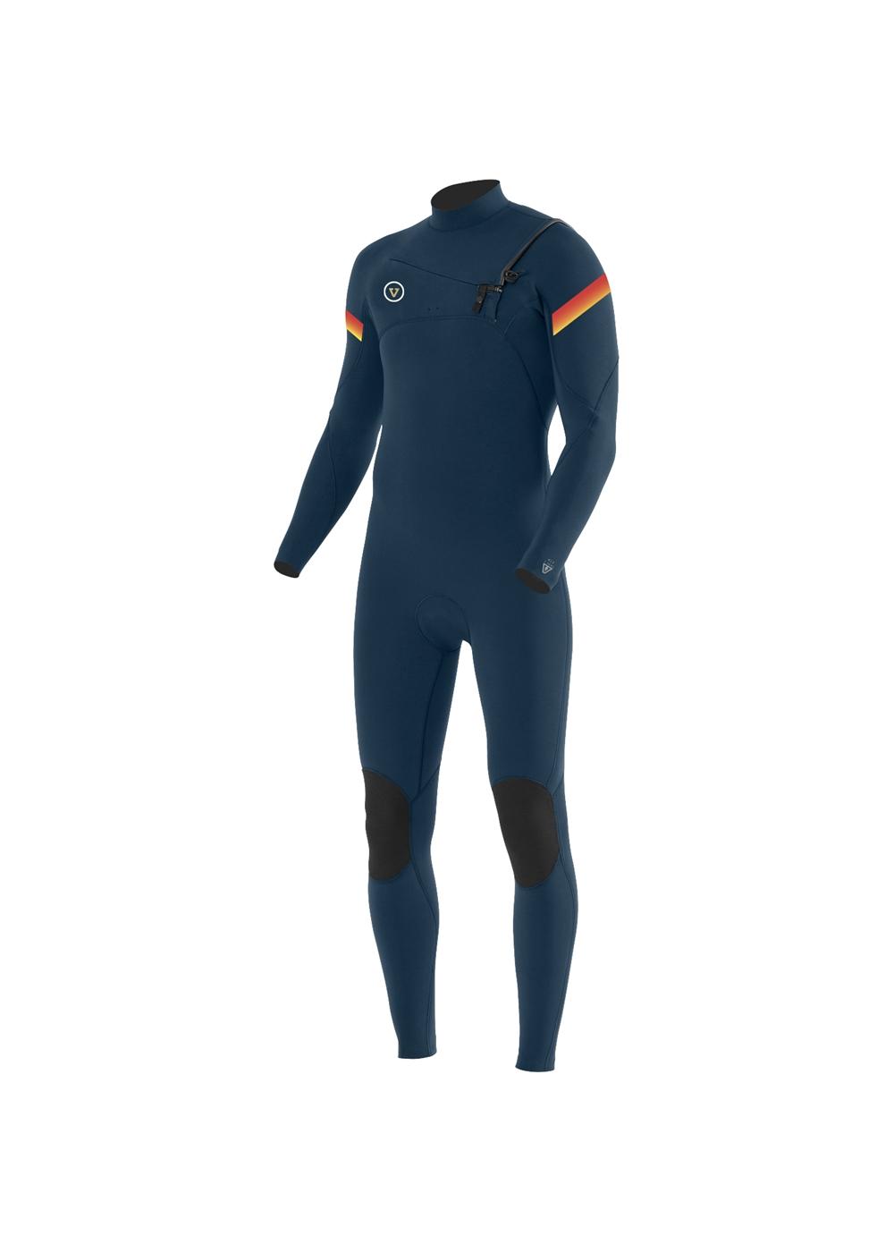 Vissla 7 Seas Raditude 4/3 Chest Zip Wetsuit - Night front