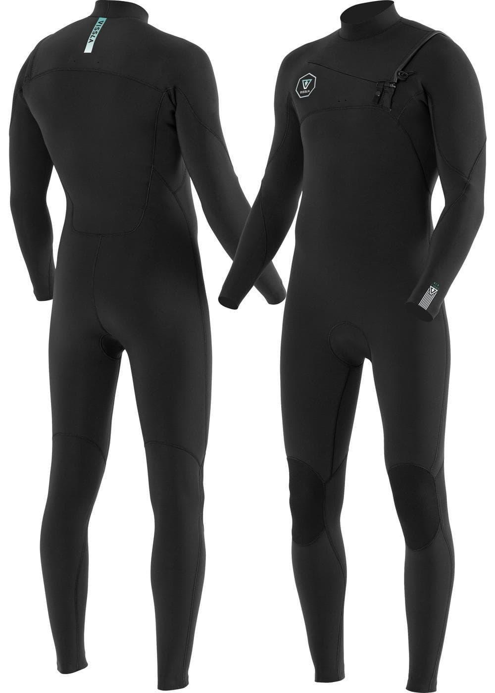 7 Seas 2/2 Chest Zip Wetsuit - Black/Jade 3