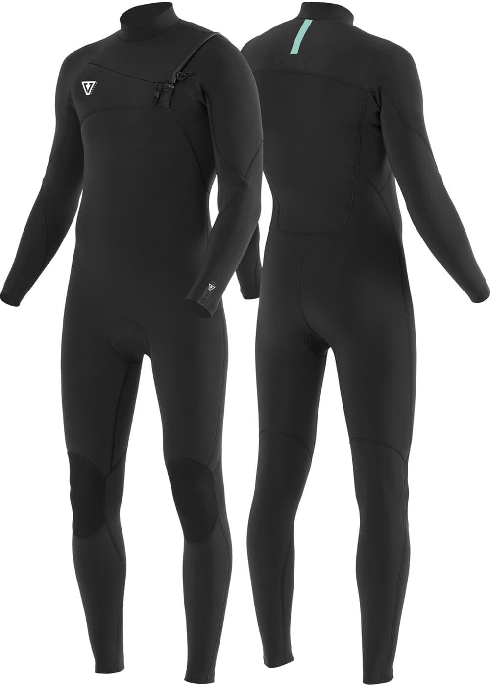 Vissla 7 Seas Comp 3/2 Chest Zip Full Wetsuit - Black - exterior