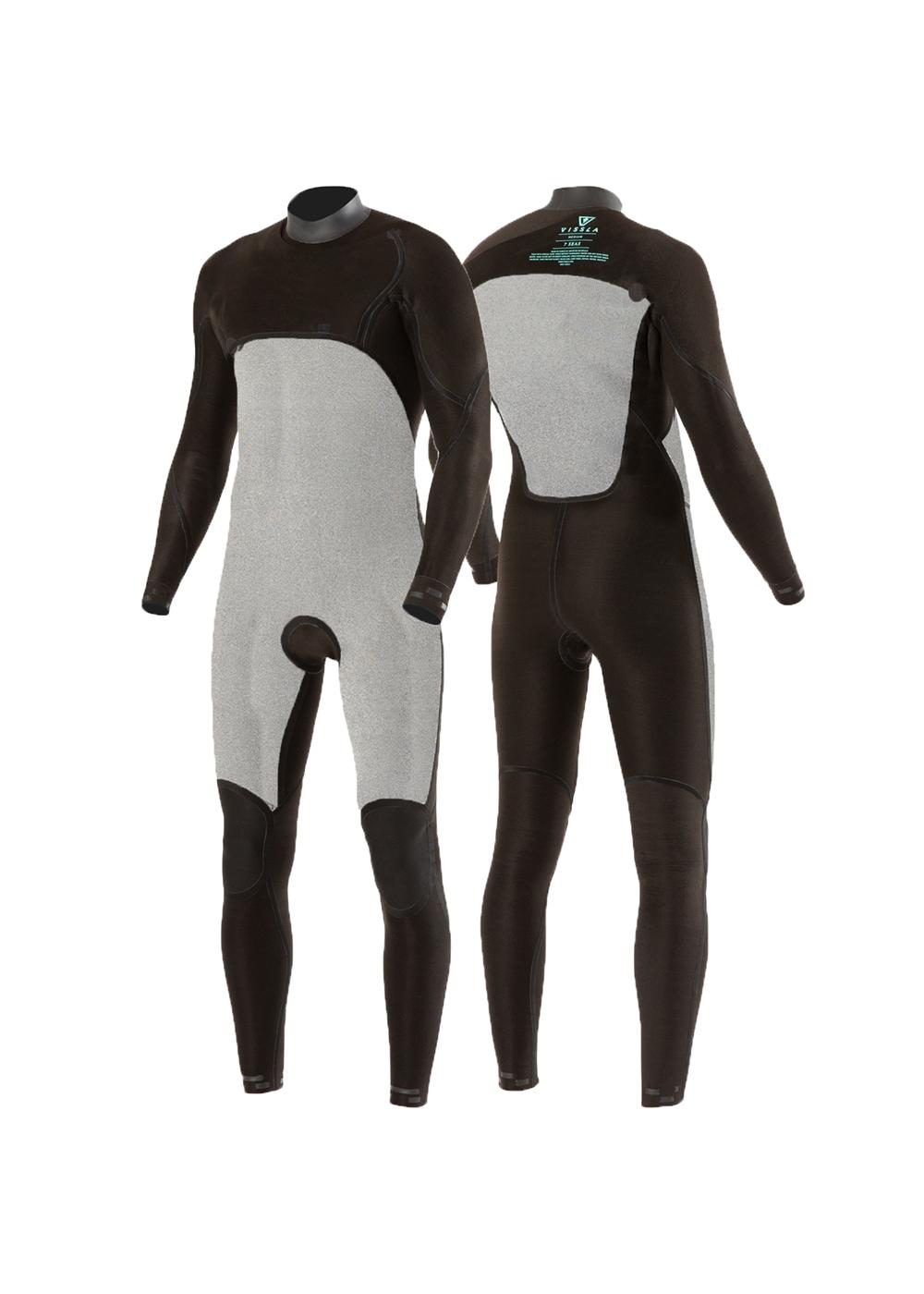 Vissla 7 Seas Comp 3/2 Chest Zip Wetsuit - Night lining