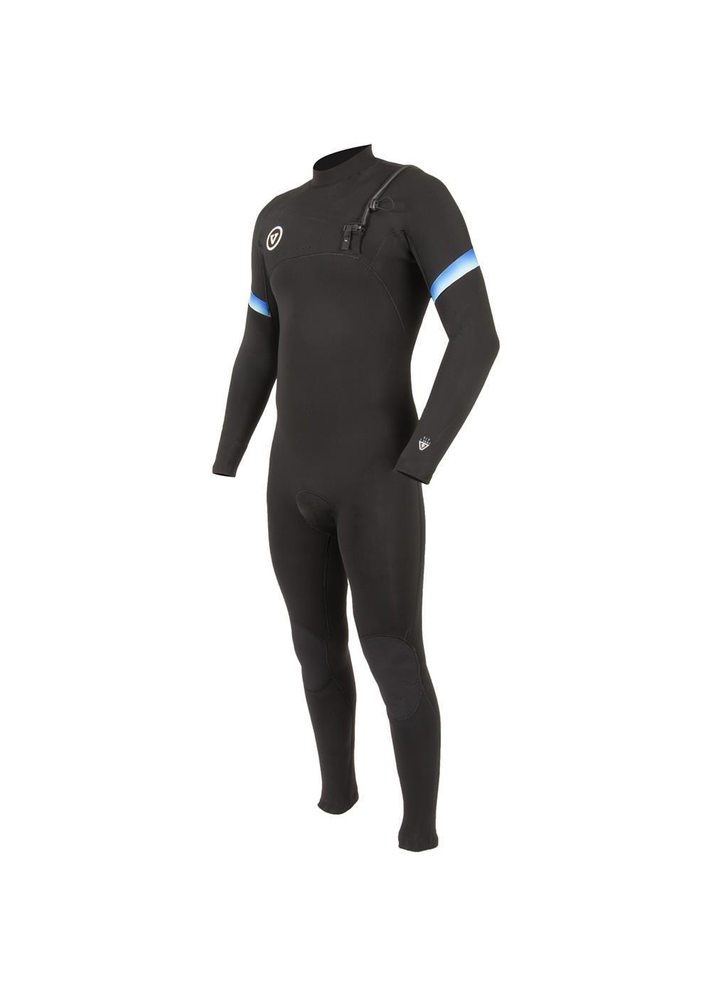 Vissla 7 Seas Raditude 4/3 Chest Zip Wetsuit - Black 2 front