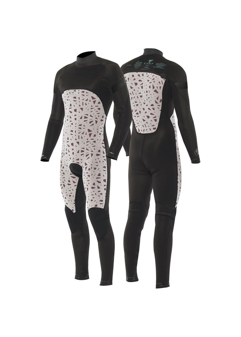 Vissla 7 Seas Raditude 4/3 Chest Zip Wetsuit - Black 2 lining