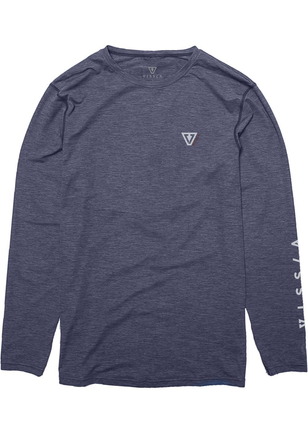 Vissla Alltime L/S - Naval Heather - Front