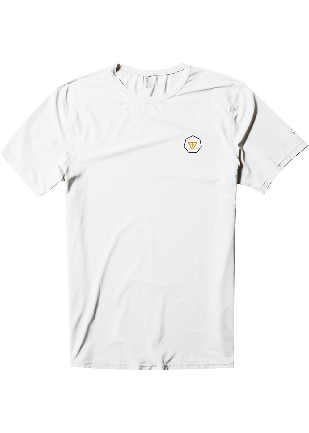 Vissla Alltime Short Sleeve Rash Guard - White - front