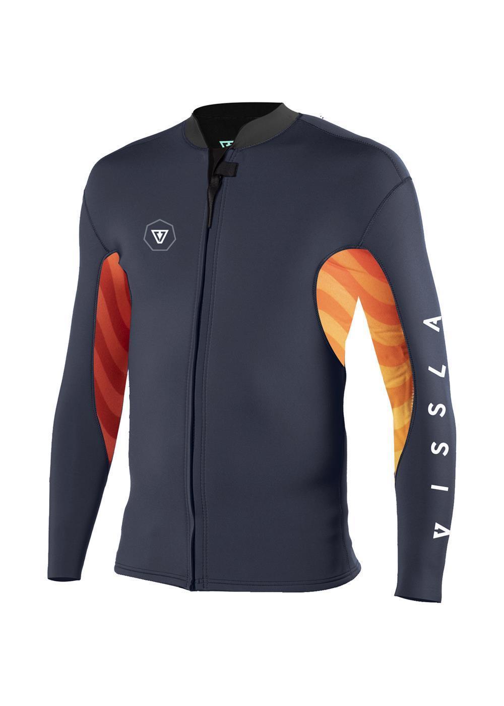 Vissla Boys 2mm 7 Seas Shredder Front Zip Jacket - Navy front