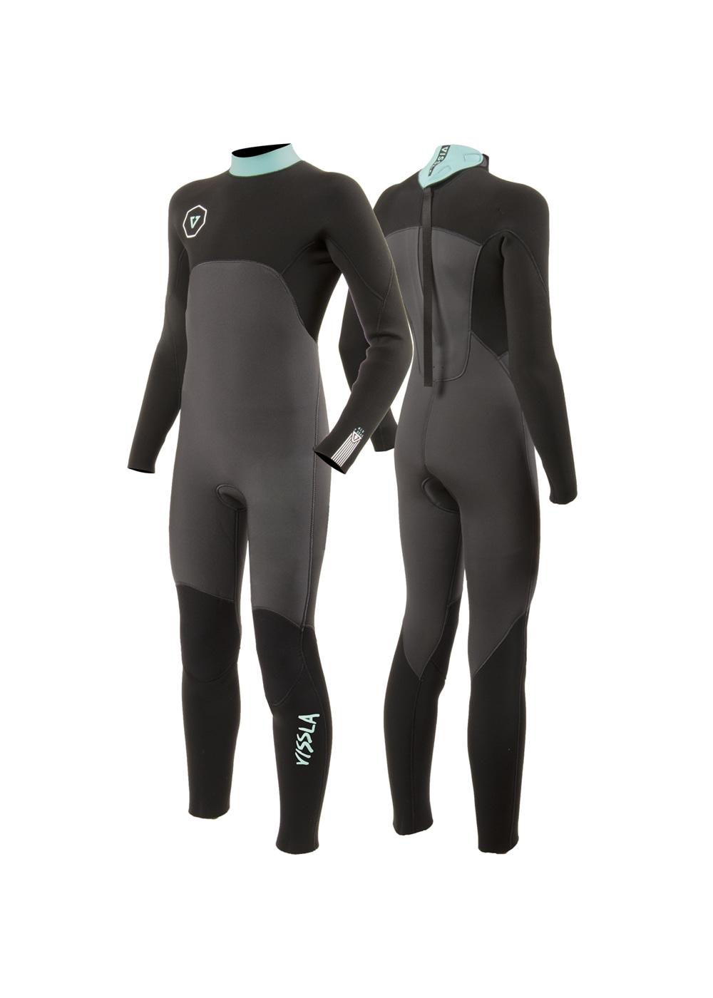 Vissla Boys 7 Seas 3/2 Back Zip Wetsuit - Phantom 1
