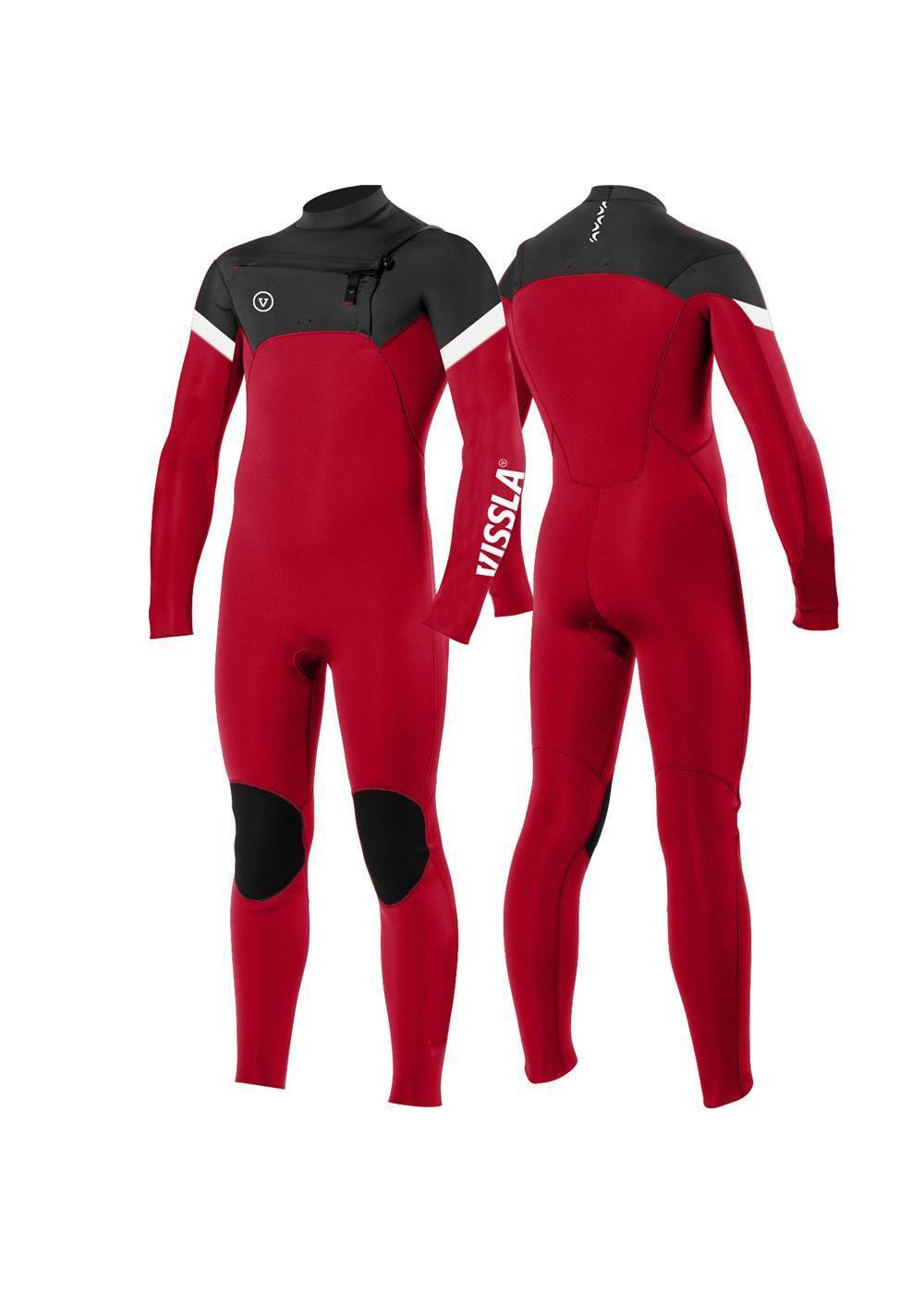 Vissla Boys 7 Seas Raditude 3/2 Chest Zip Wetsuit - Rusty Red 1
