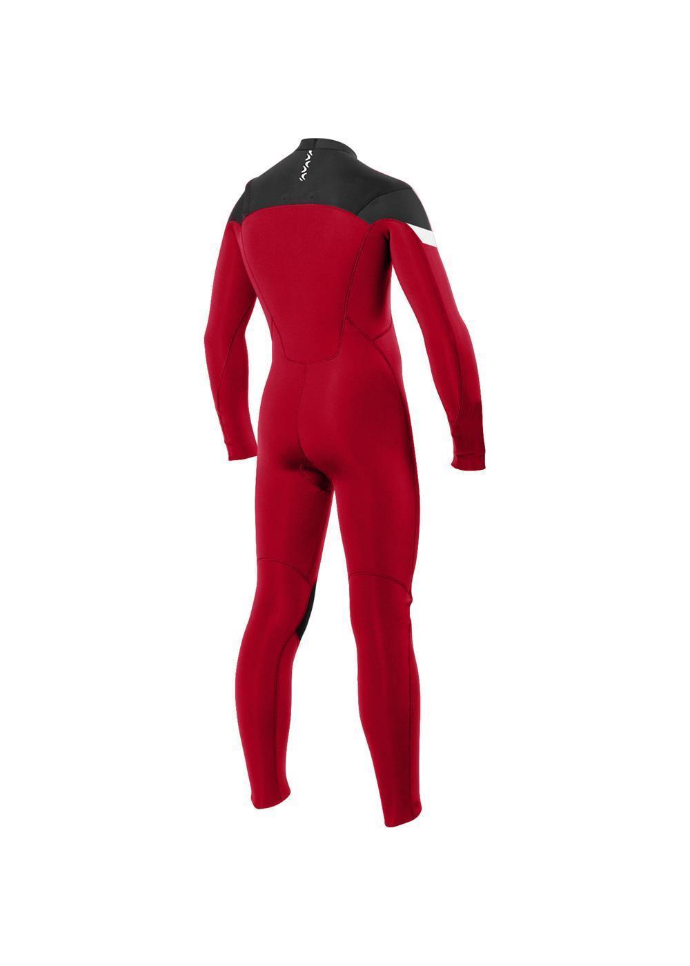 Vissla Boys 7 Seas Raditude 3/2 Chest Zip Wetsuit - Rusty Red back