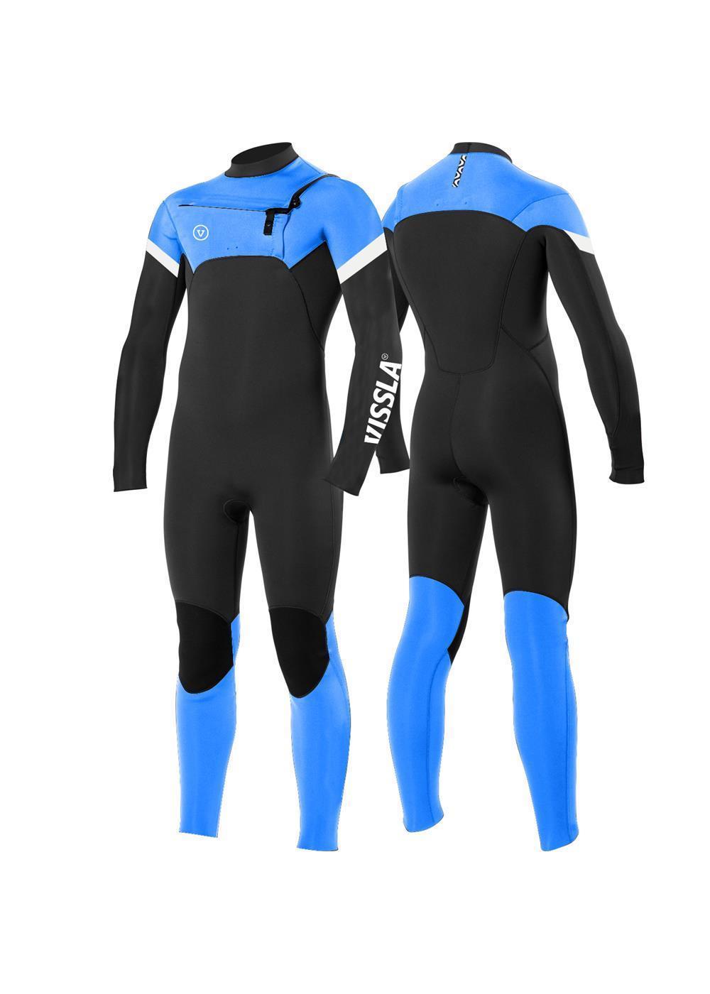 Vissla Boys 7 Seas Raditude 3/2 Chest Zip Wetsuit - Super Blue 1