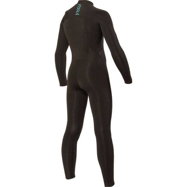 Vissla Boys 7 Seas 3/2 Chest Zip Wetsuit - Black back