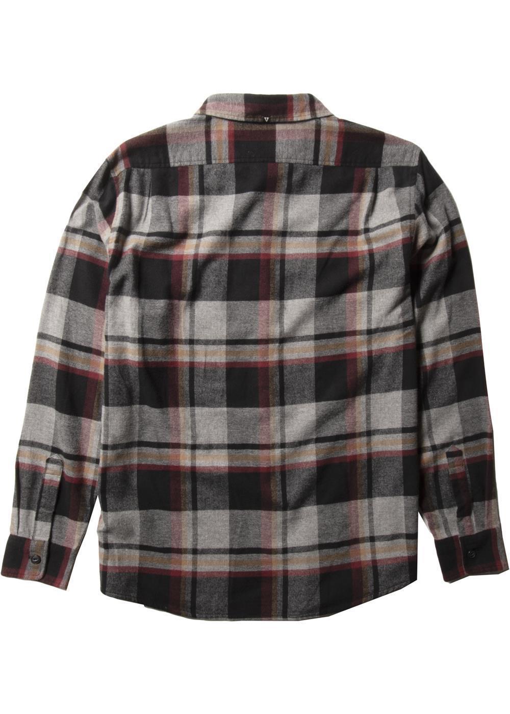 Central Coast Ls Flannel - Charcoal