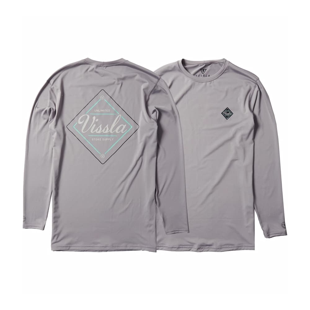 Vissla Easy Seas Eco Long Sleeve Surf Tee - Grey
