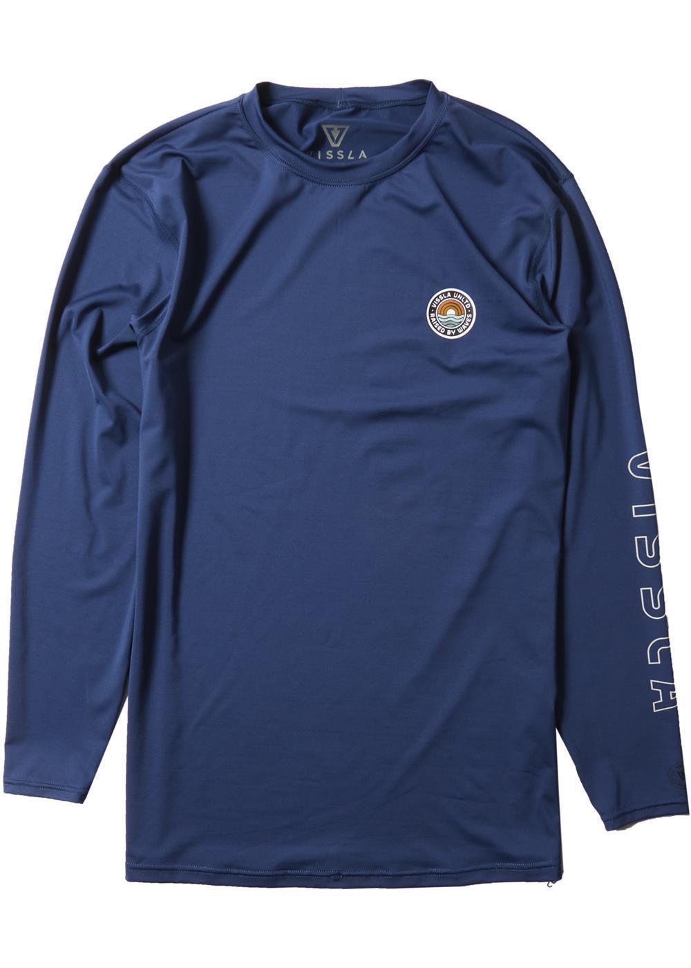 Vissla Easy Seas Eco Long Sleeve Surf Tee - Naval front