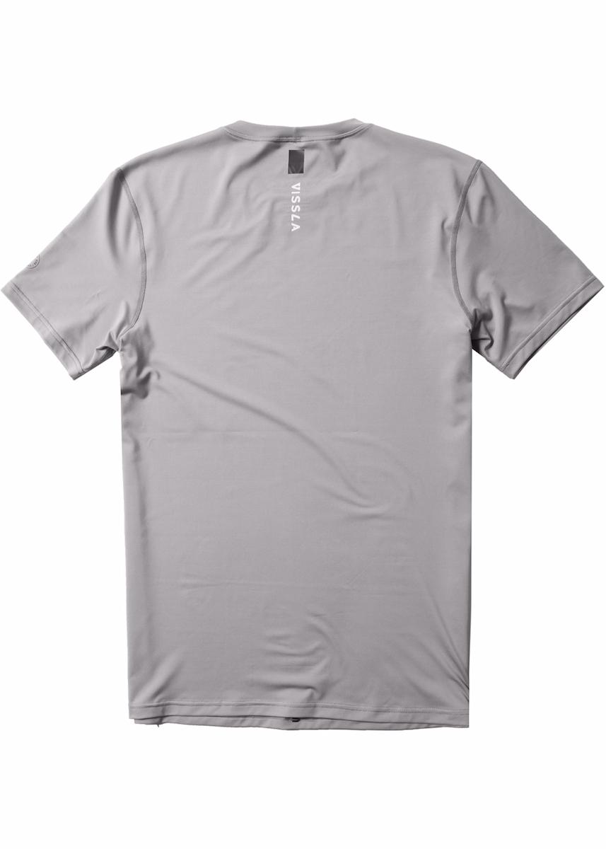 Vissla Easy Seas Eco Short Sleeve Surf Tee - Grey back