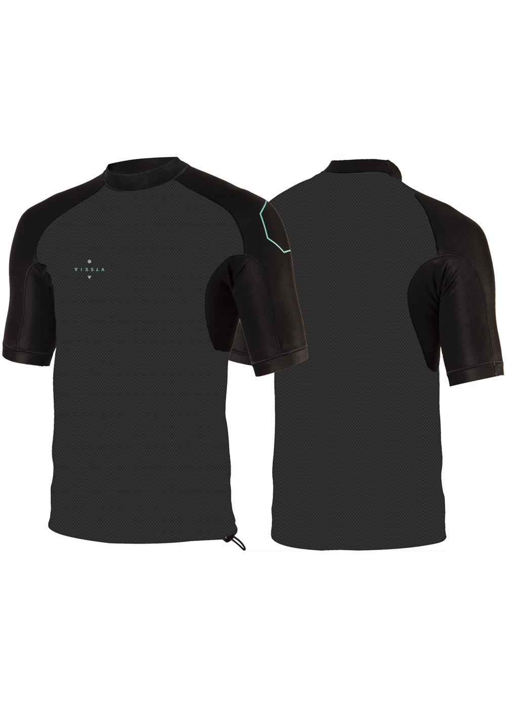 Vissla High Seas 1mm S/S Jacket - Phantom 2 - Front and Back