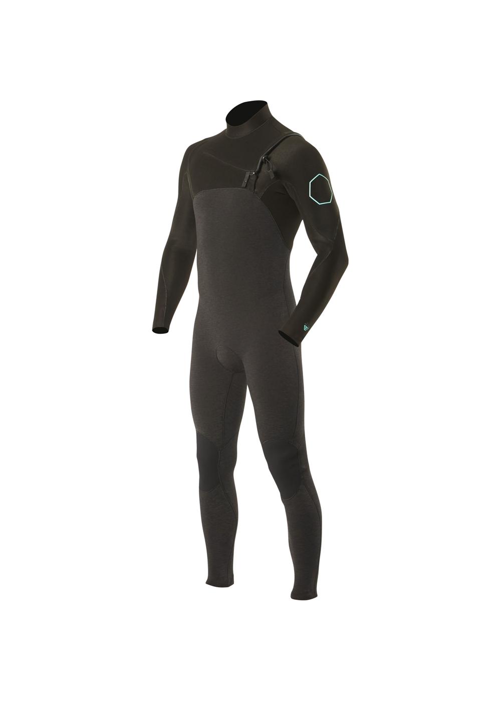 Vissla High Seas 3/2 Chest Zip - Black Heather - Front