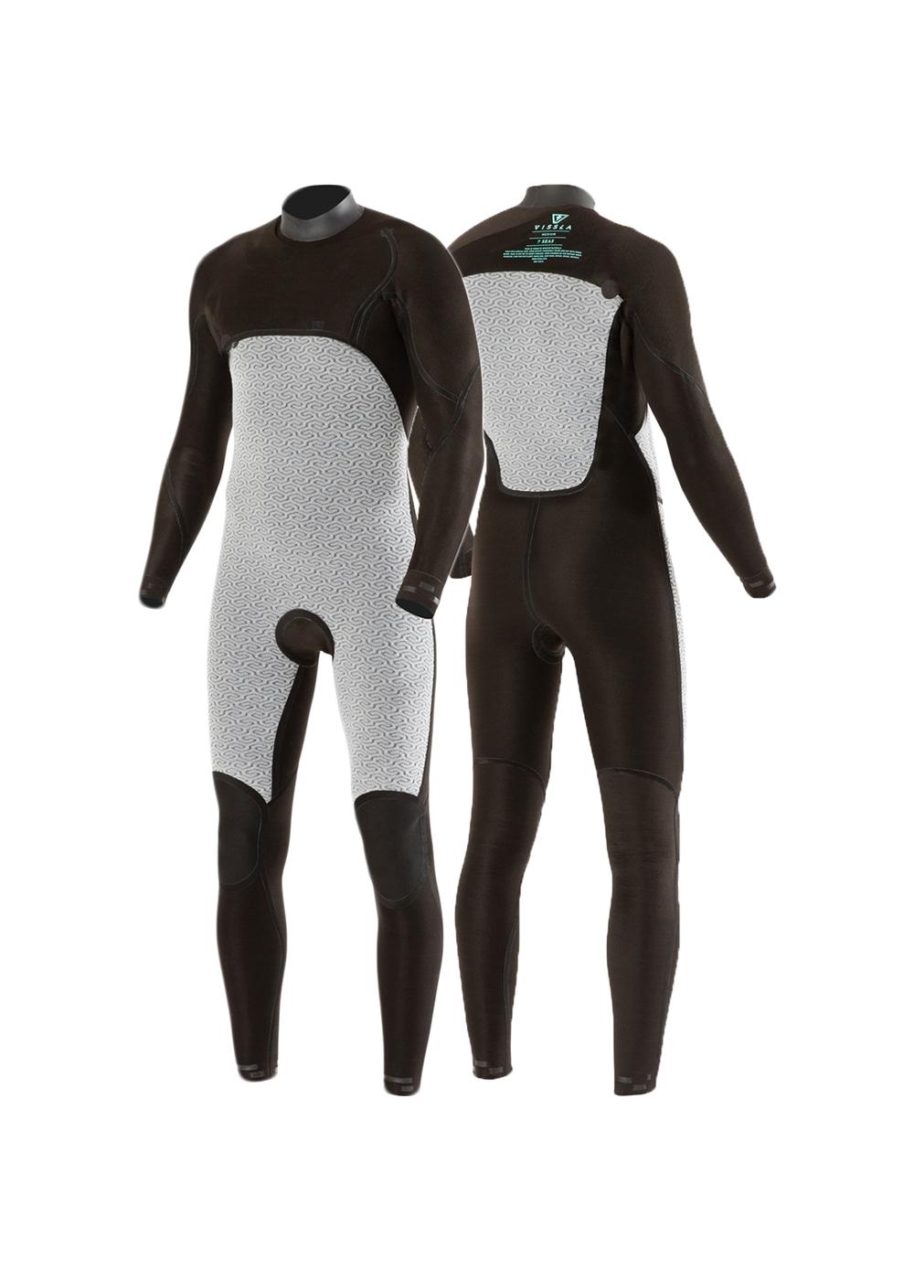 Vissla High Seas 3/2 Chest Zip - Black Heather