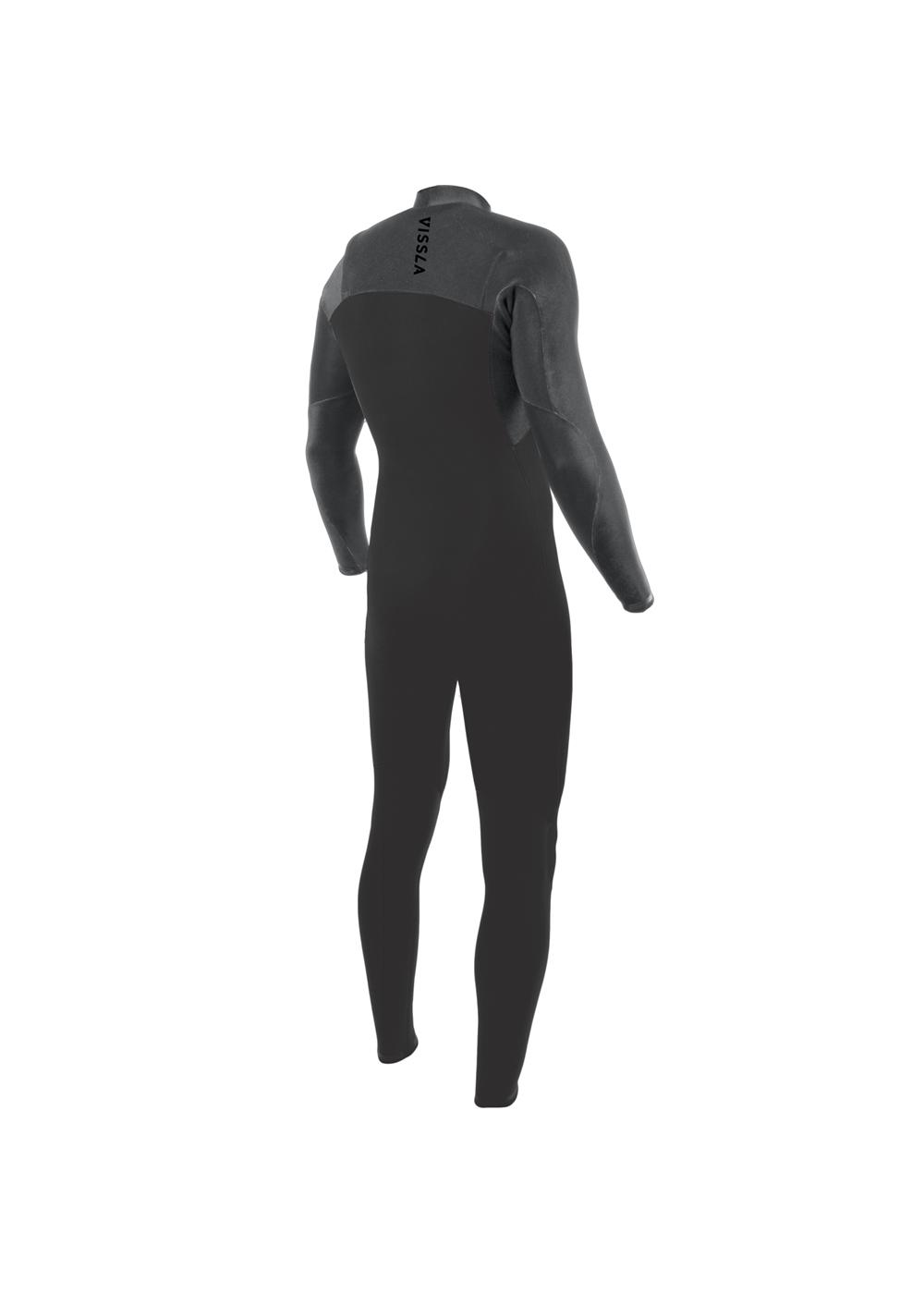Vissla High Seas II 3/2 Full Chest Zip - Charcoal - Back