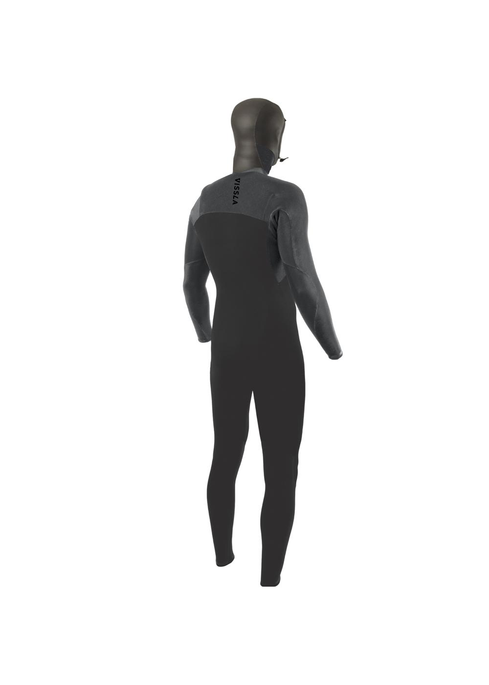 Vissla High Seas II 4/3 Hooded Men's Steamer Wetsuit - back