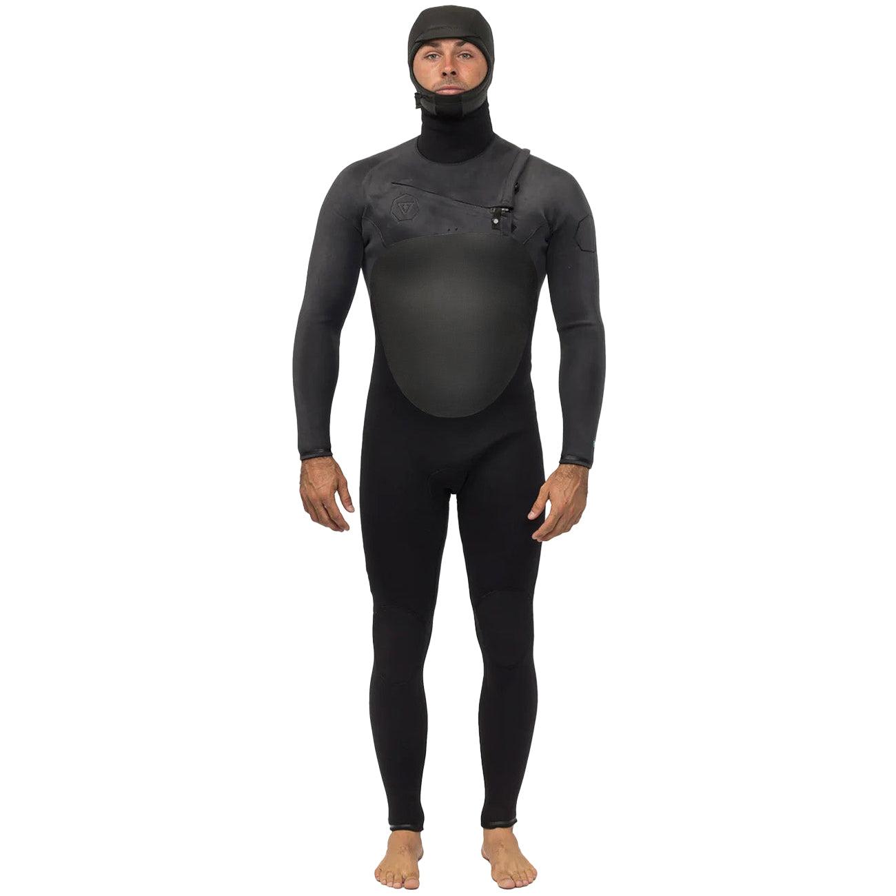 High Seas II 5/4 Hooded Chest Zip Wetsuit - Charcoal