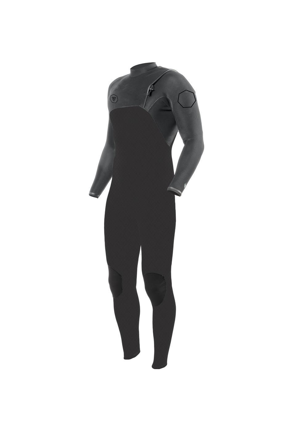Vissla High Seas II 4/3 No Zip Wetsuit - Charcoal front