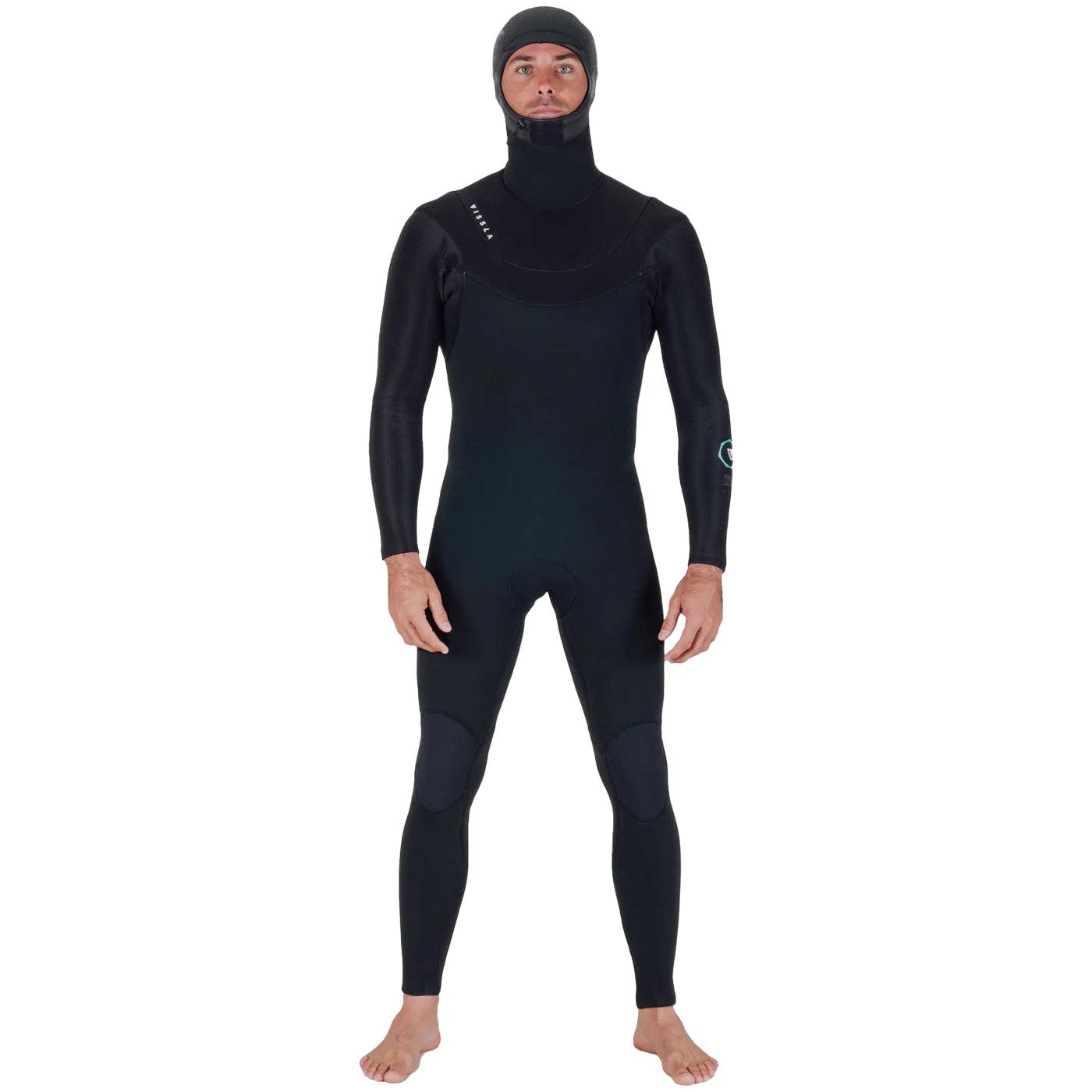 New Seas 4/3 Hooded Zipperless Wetsuit - Black