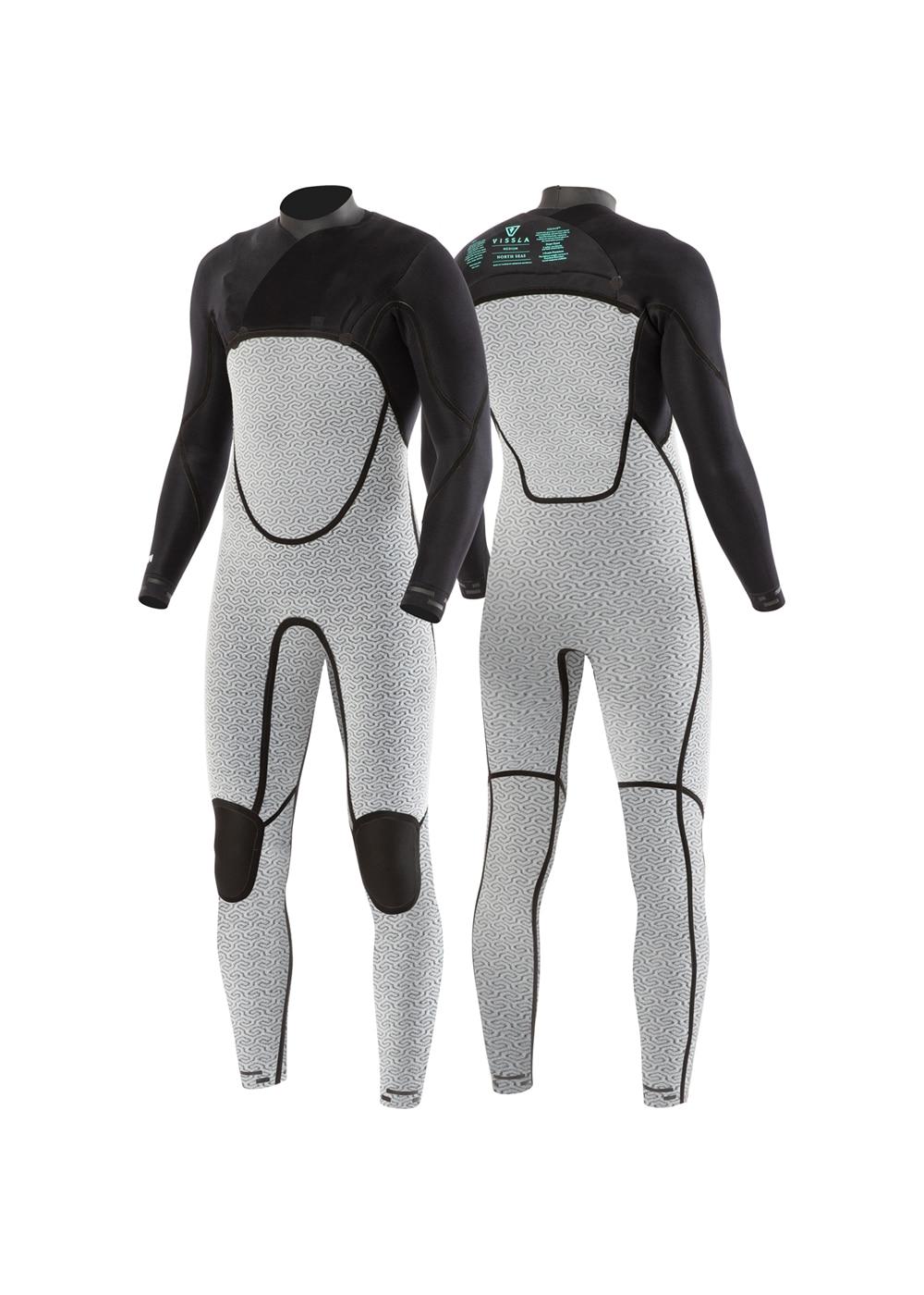 Vissla North Seas 4/3 Chest Zip Wetsuit - Black lining