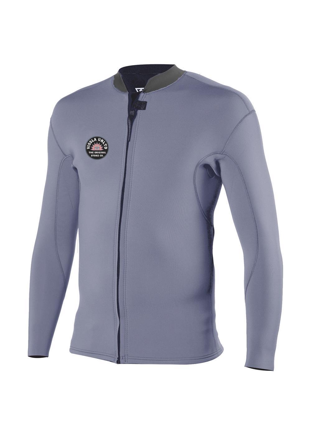 Vissla Solid Sets 2mm Front Zip Jacket - Dusty Lilac - Front