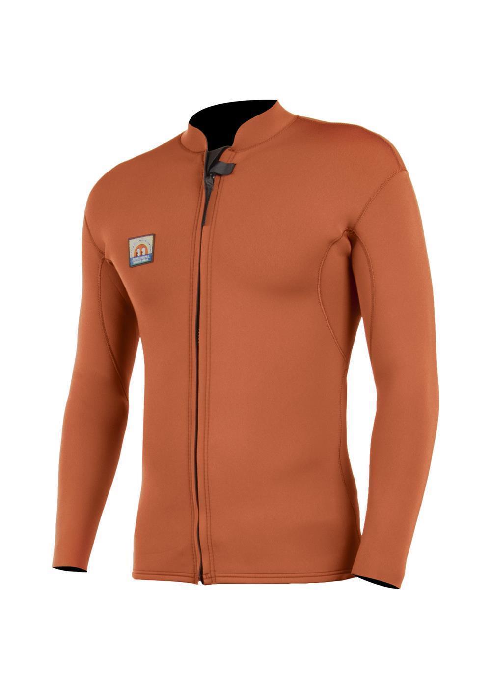 Vissla Solid Sets 2mm Front Zip Jacket - Rust - front