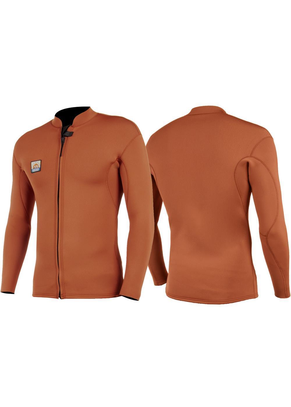 Vissla Solid Sets 2mm Front Zip Jacket - Rust
