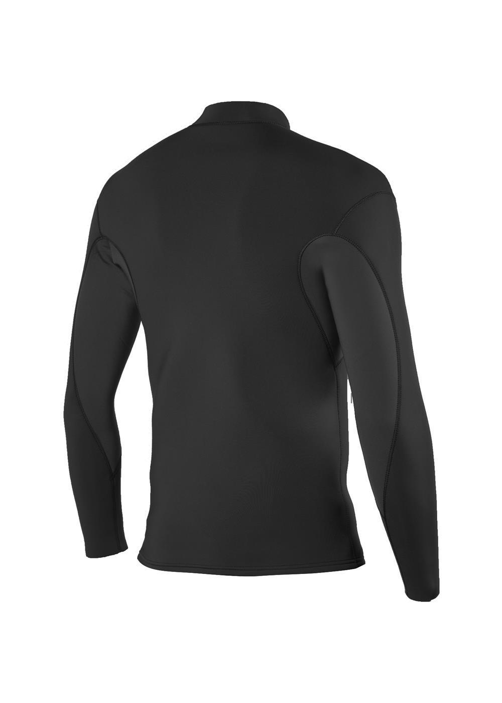 Vissla Solid Sets 2mm Front Zip Jacket - Black - back