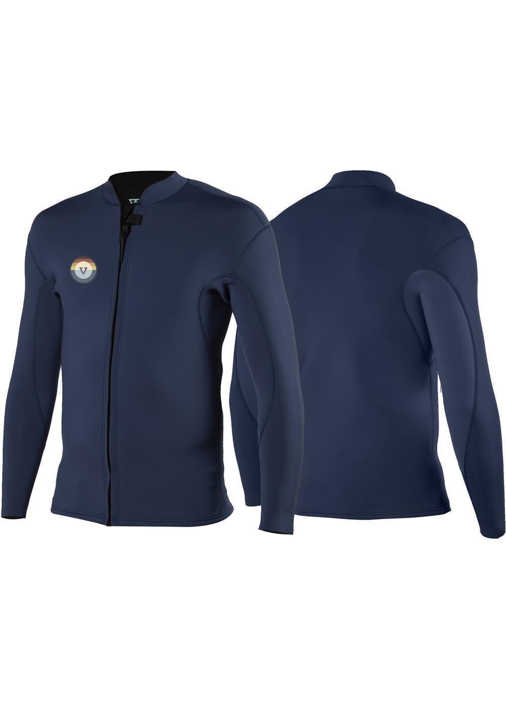 Vissla Solid Sets 2mm Wetsuit Jacket - Night - front & back