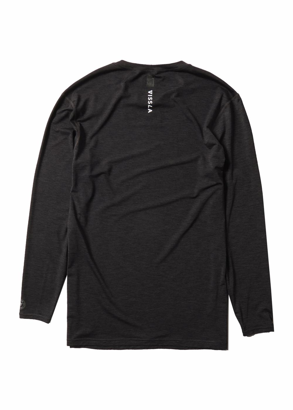 Vissla Twisted Eco Long Sleeve Surf Tee - Black Heather back