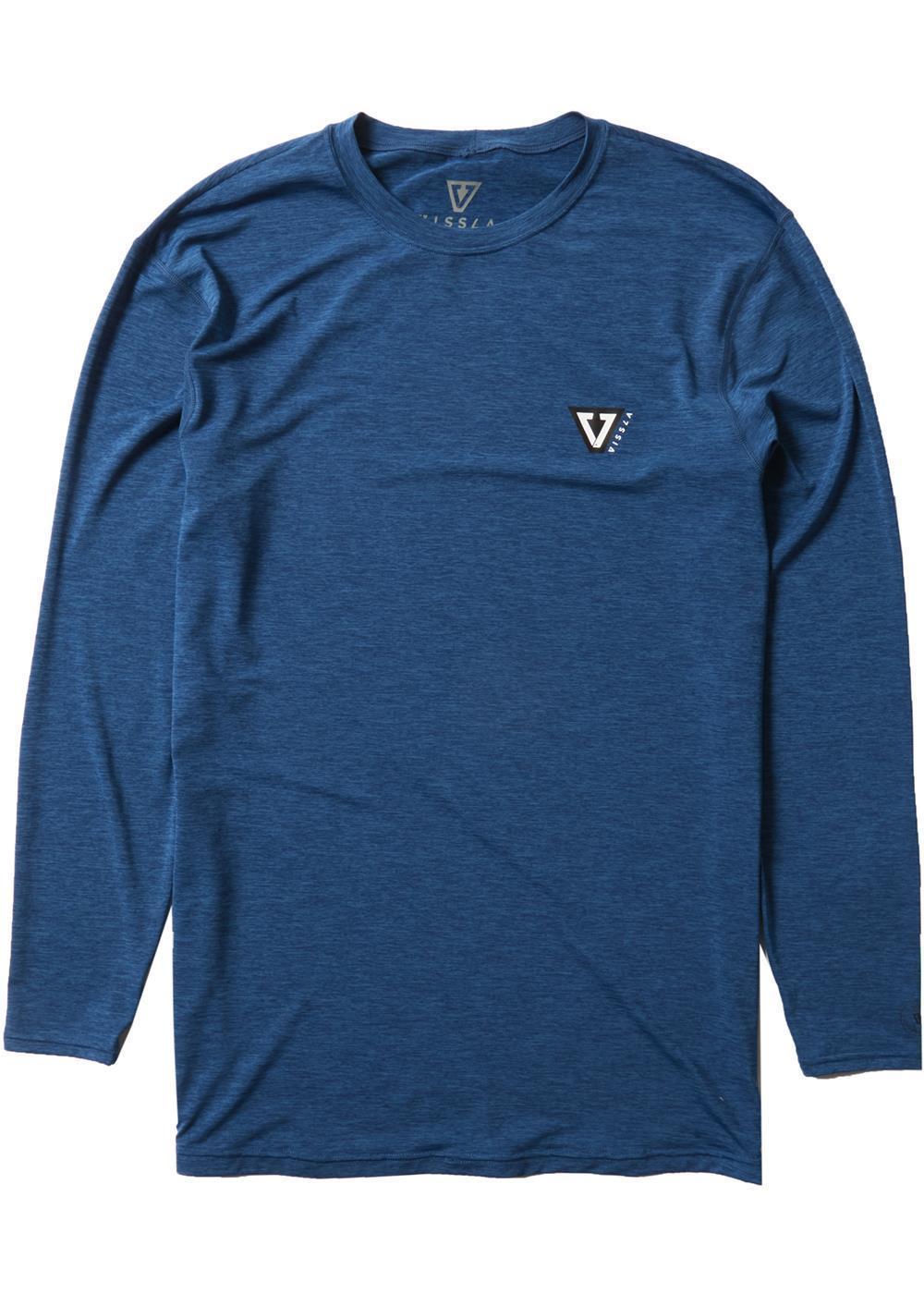 Vissla Twisted Eco Long Sleeve Surf Tee - Naval Heather front