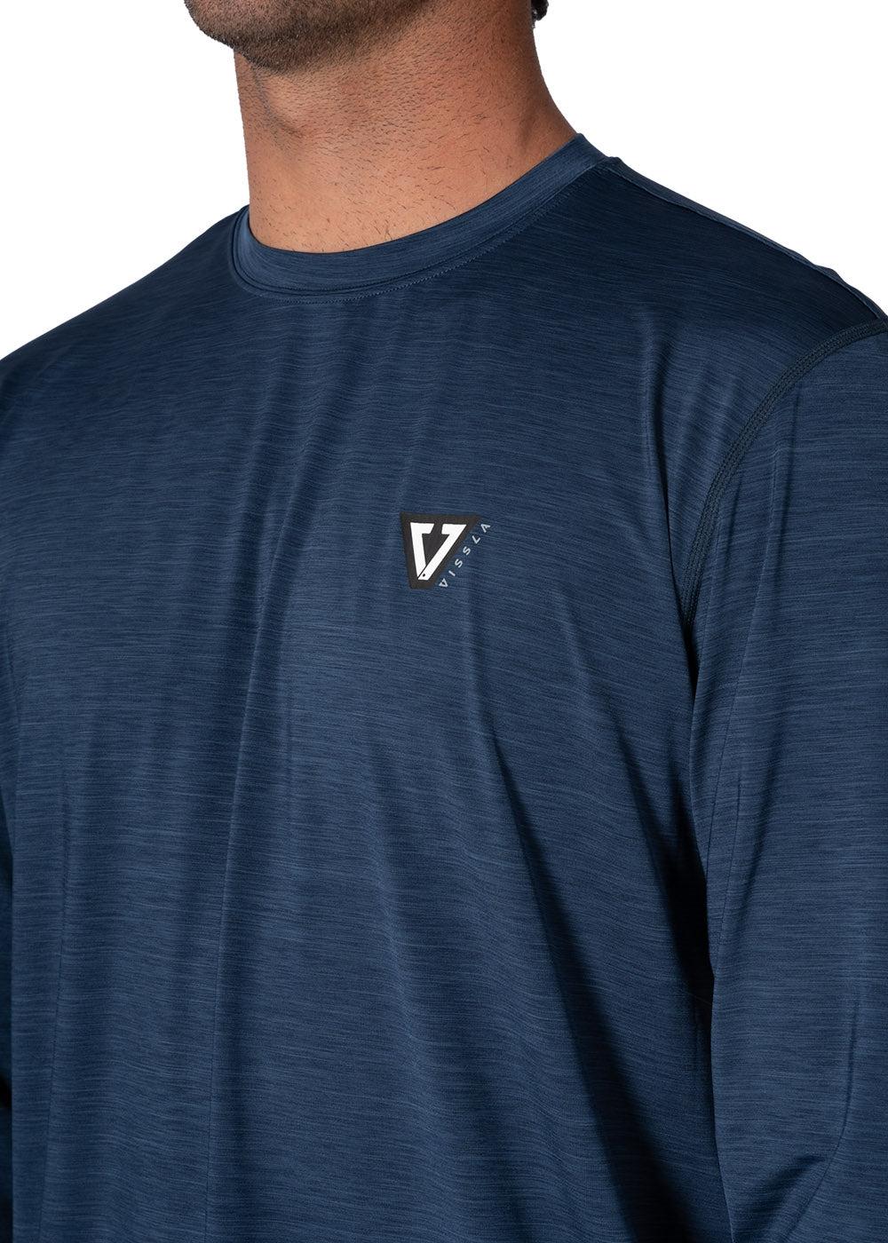 Twisted Eco Long Sleeve Surf Tee - Dark Navy Heather 2