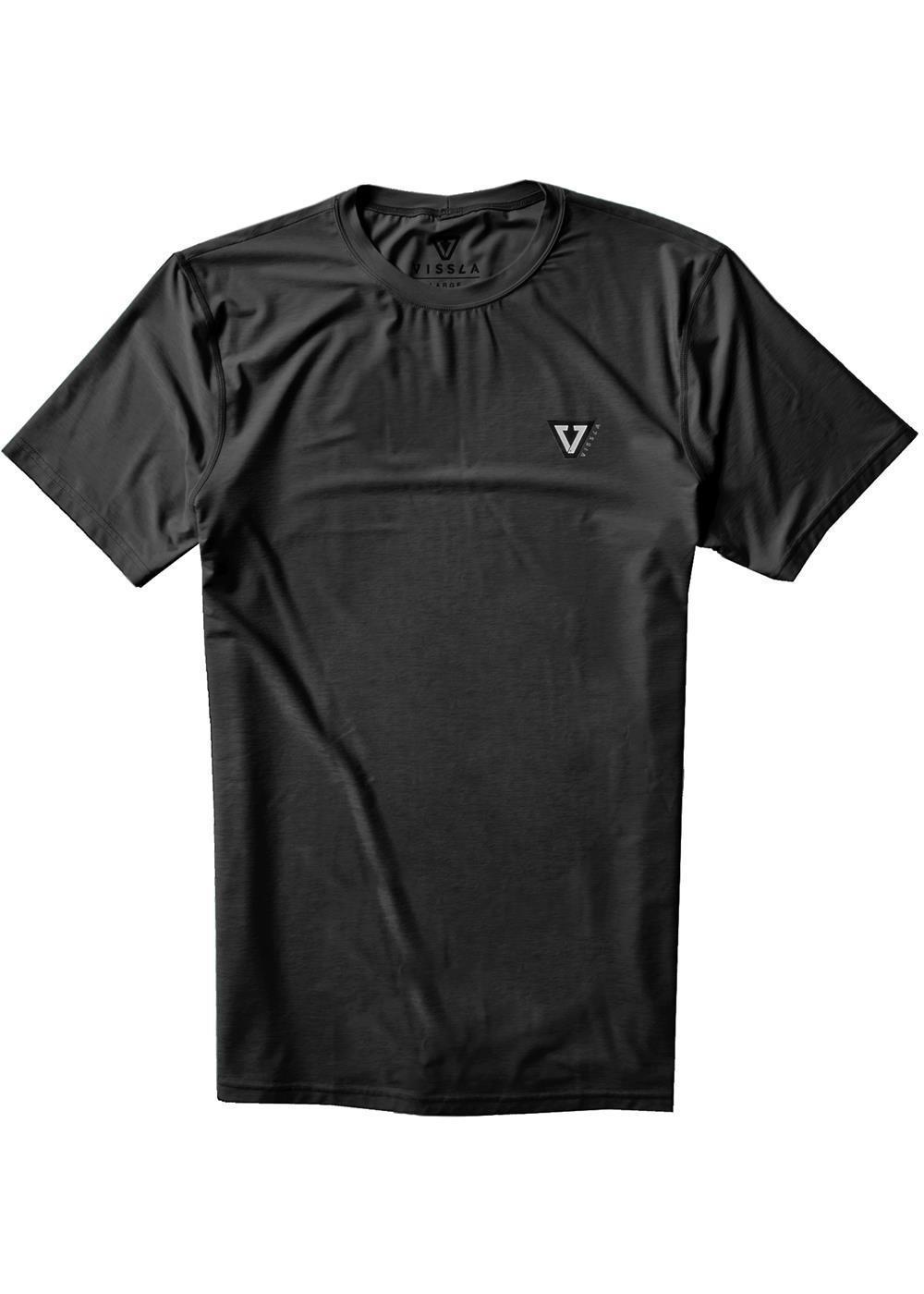 Vissla Twisted Eco Short Sleeve Surf Tee - Black Heather front