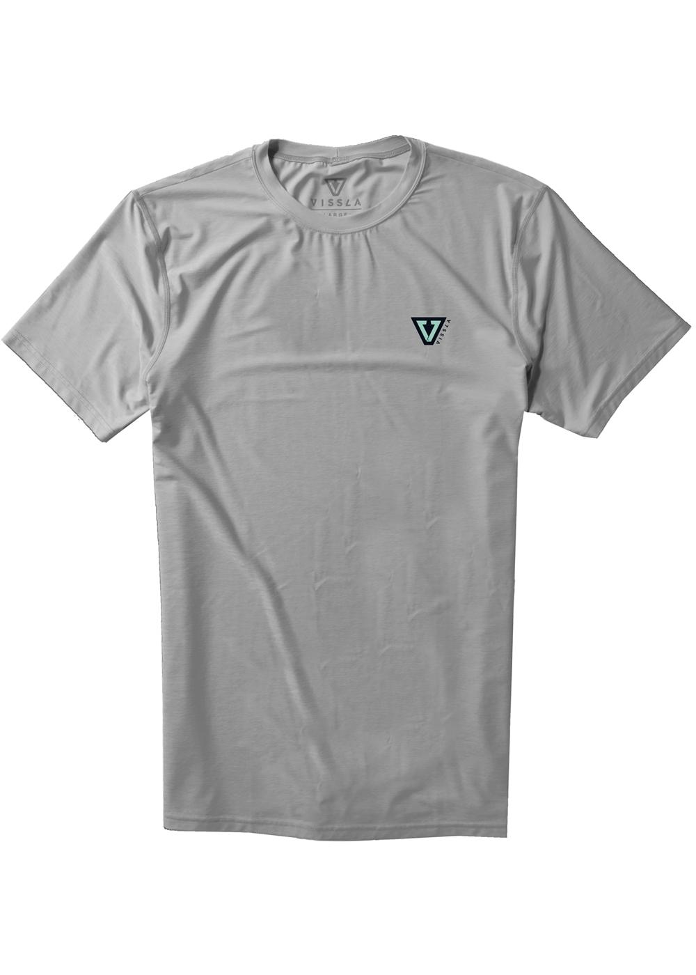 Vissla Twisted S/S - Grey Heather - Front