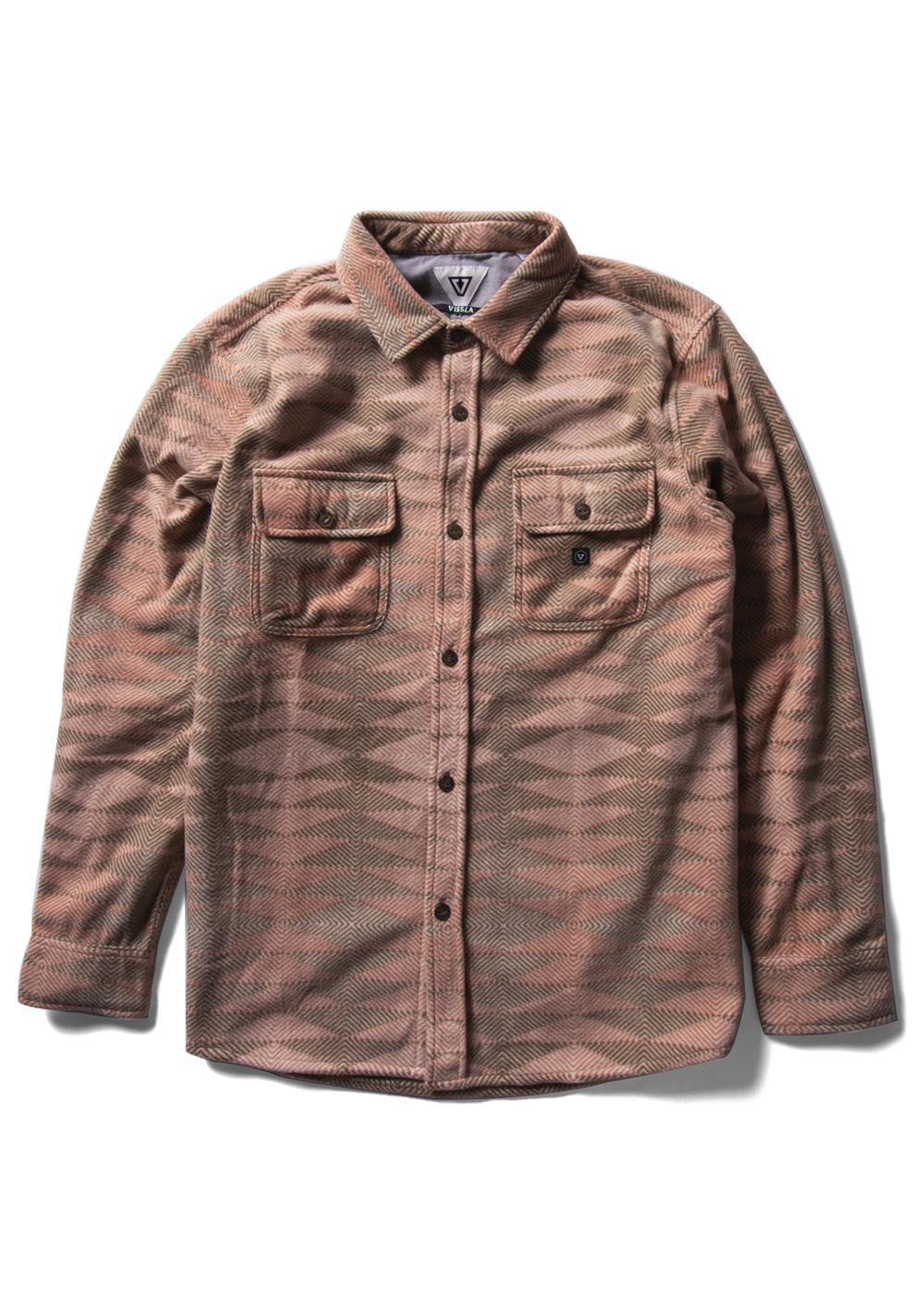Vissla Eco-zy Ls Polar Flannel - Terracotta