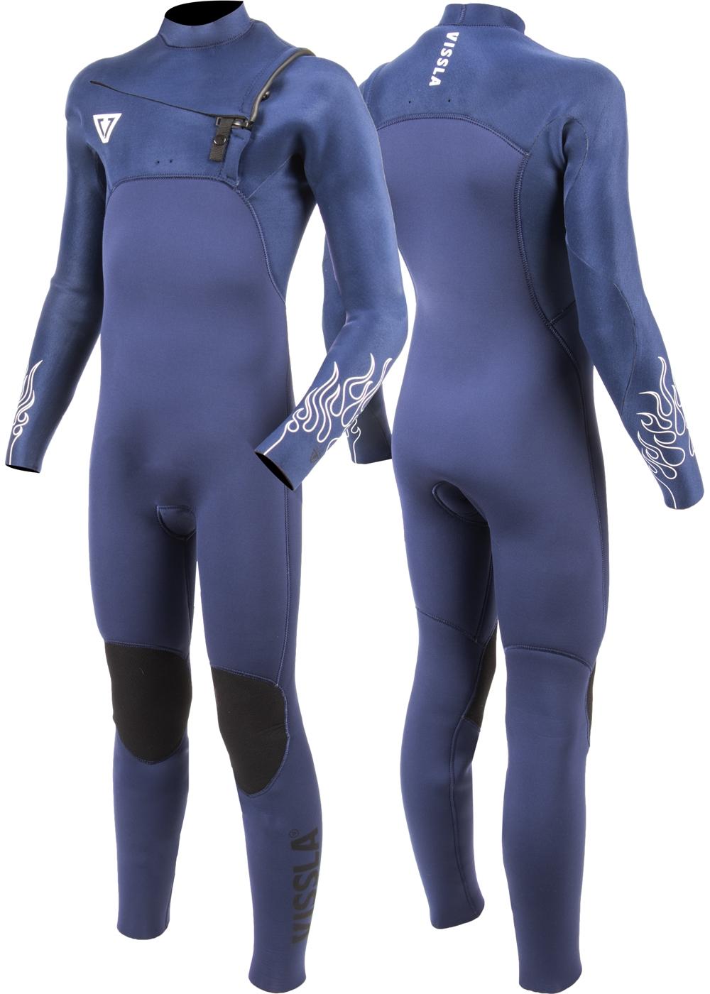Vissla High Seas Boys Fire 3-2 Full Chest Zip - Deep Royal 