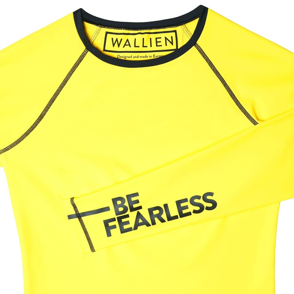 Wallien Rash Vest - Canary Yellow sleeve statement