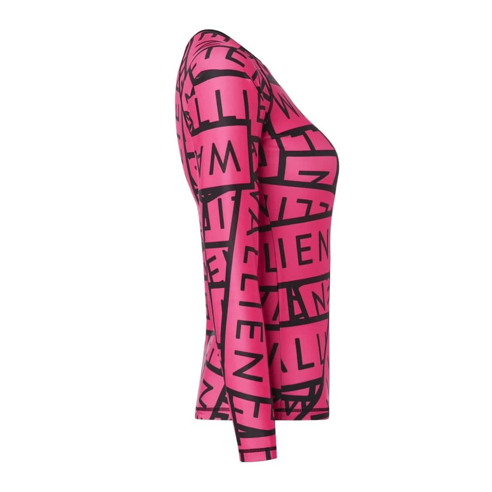 Wallien Rash Vest - Hot Pink side