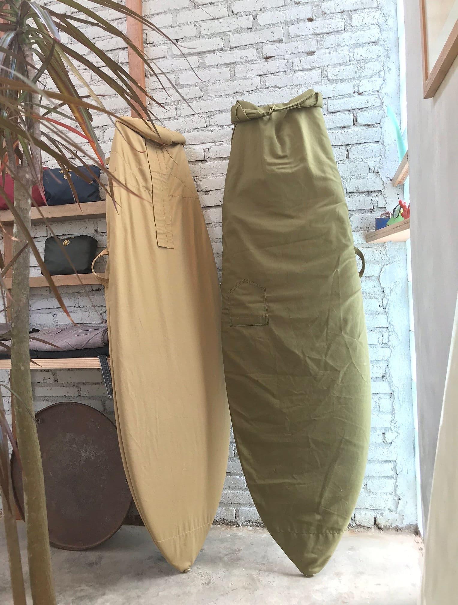 Roll-Bottom Canvas Surfboard Cover - Olive 4
