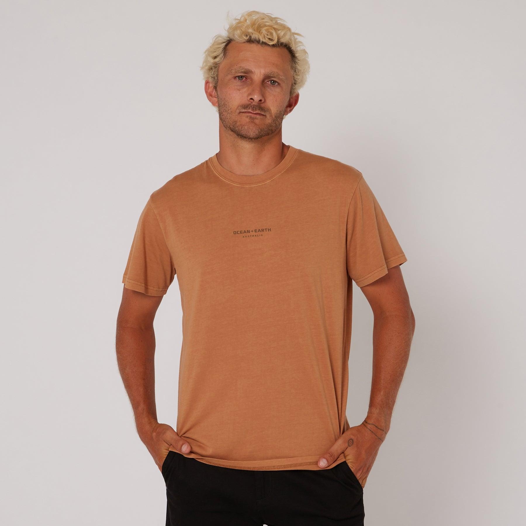 Washed Priority Tee - Almond