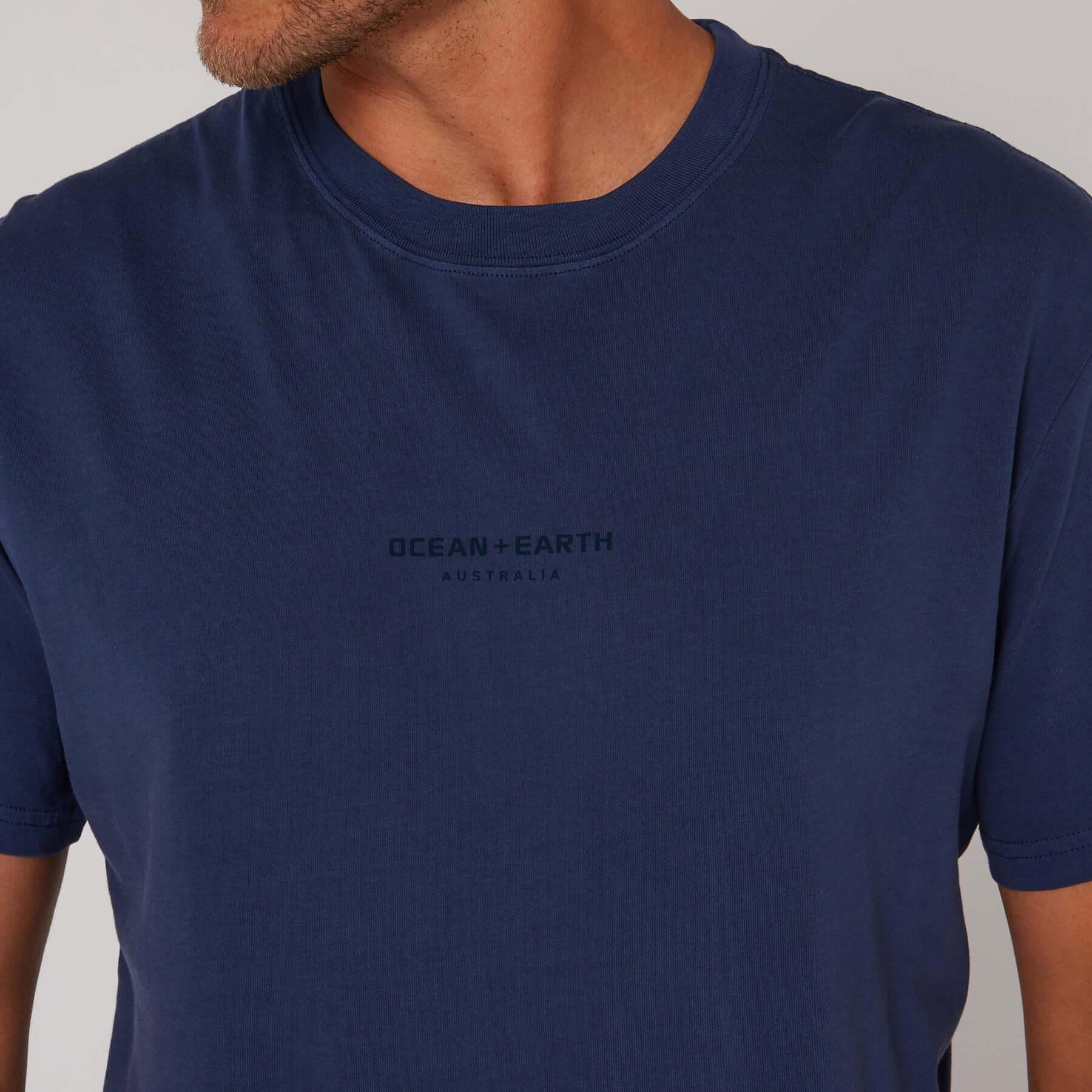 Washed Priority Tee - Navy
